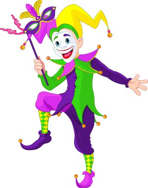 Mardi Gras jester clipart