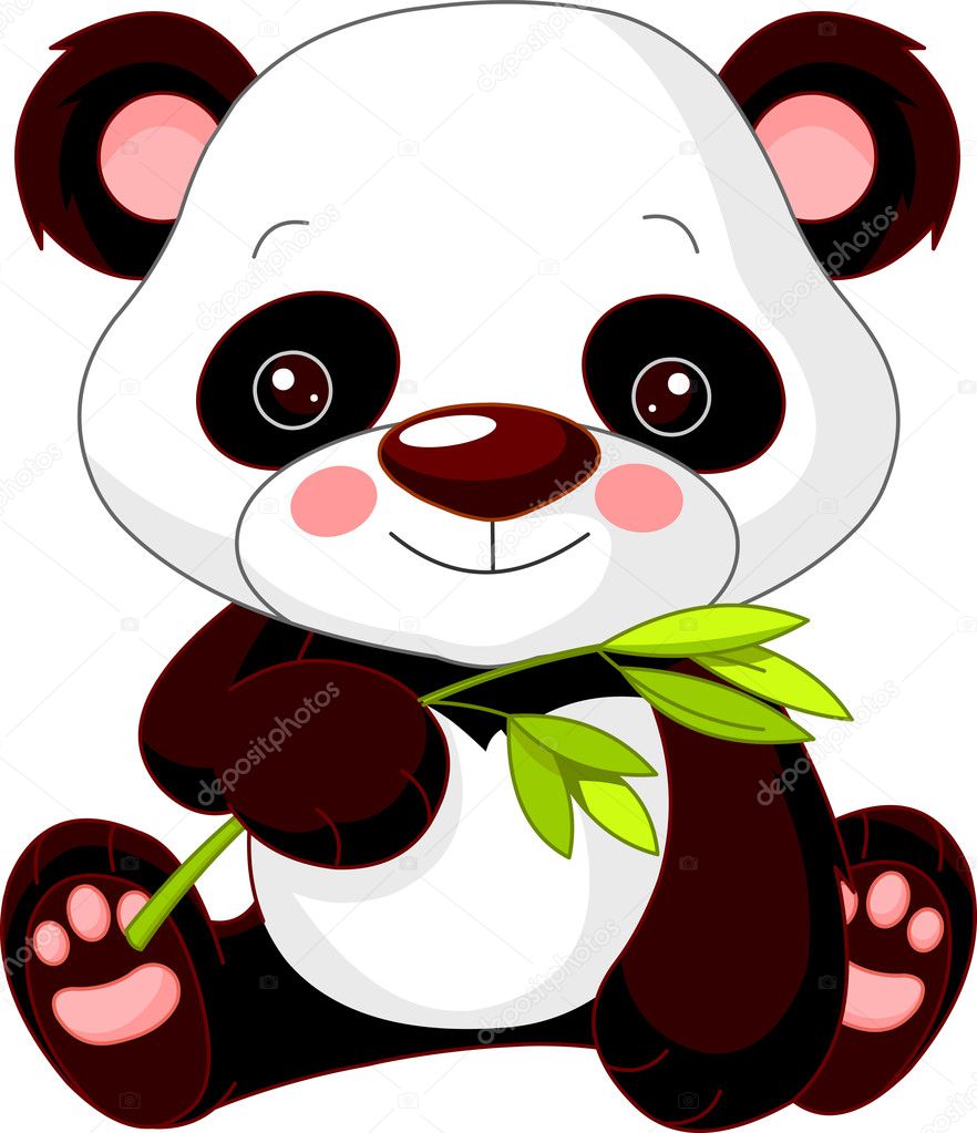 Animal Zoológico Vetorial Pequeno Panda Engraçado Estilo Desenho Animado  imagem vetorial de natasha-tpr© 493460028