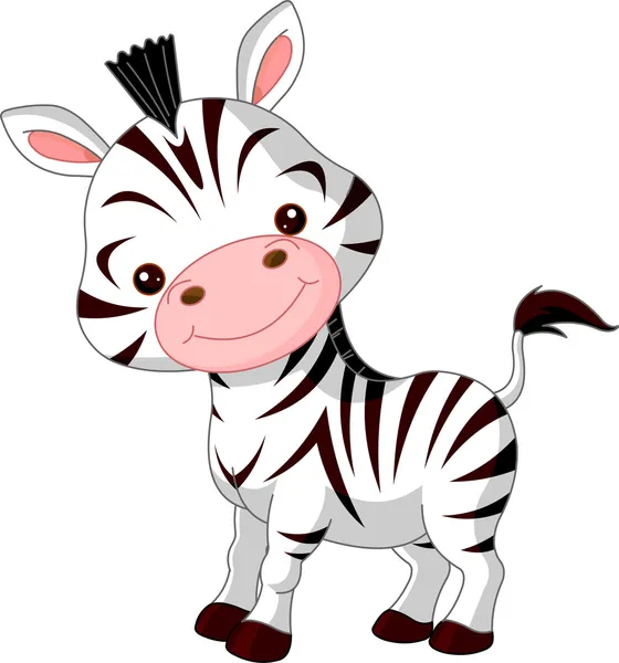 Fun zoo. Zebra — Stock Vector