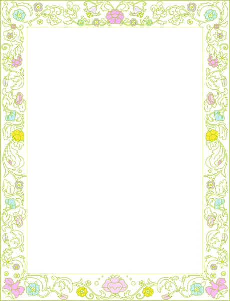 Spring frame with flowers — Stock Vector