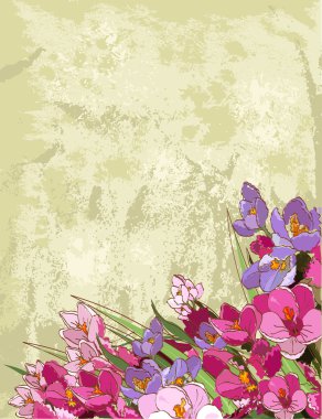 Spring flowers design clipart