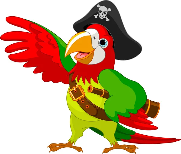 Pirát papoušek — Stockový vektor