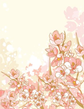 Spring flowers design clipart