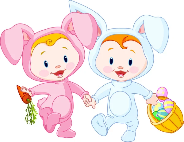 复活节婴儿兔子 — 图库矢量图片