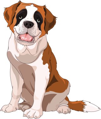 St. Bernard Dog clipart