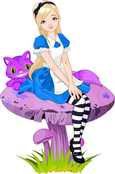 Alice au pays des merveilles — Image vectorielle