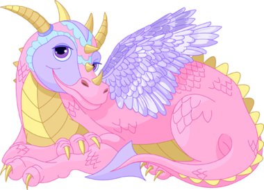 Beautiful lady Dragon clipart