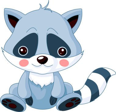 Fun zoo. Raccoon clipart