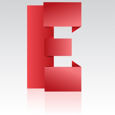 Letter E from the paper clipart