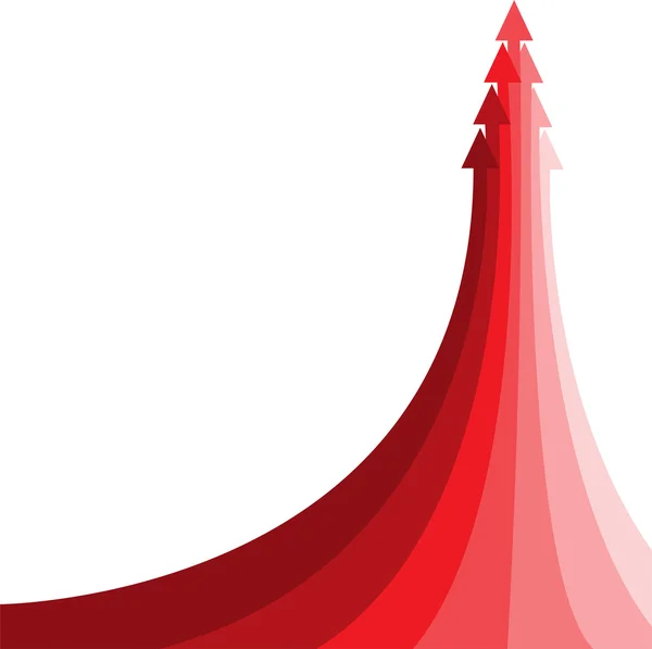 Červená šipka — Stockový vektor