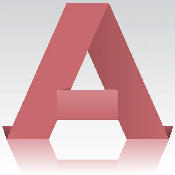 Bokstaven "a" från papper — Stock vektor