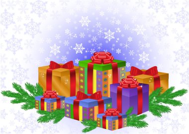 Christmas gifts clipart