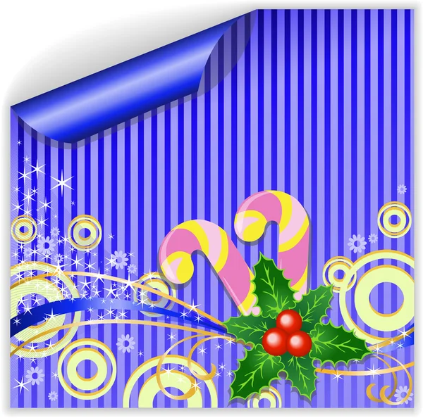 Blue Christmas sticker — Stockvector