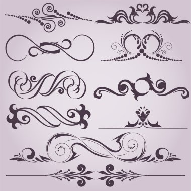 Collection of decorative elements clipart