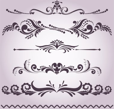 Collection of decorative elements 5 clipart