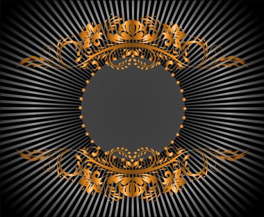 Circular gilt frame clipart