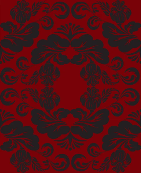 Черный и красный орнамент — стоковый вектор