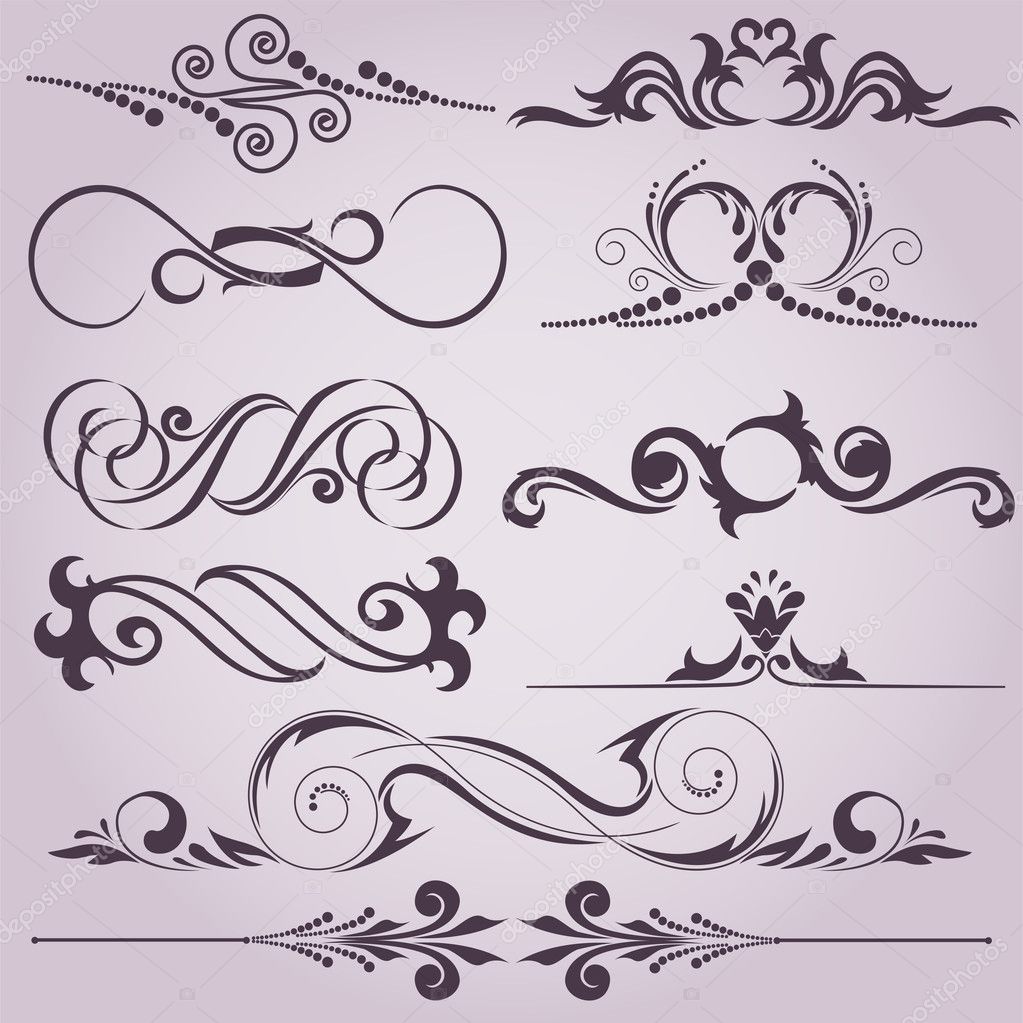 Collection of decorative elements