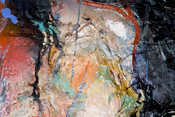 Fragment de peinture abstraite à l'huile — Photo