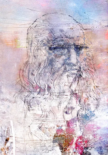 Obraz z obrazu Leonarda da Vinci — Zdjęcie stockowe