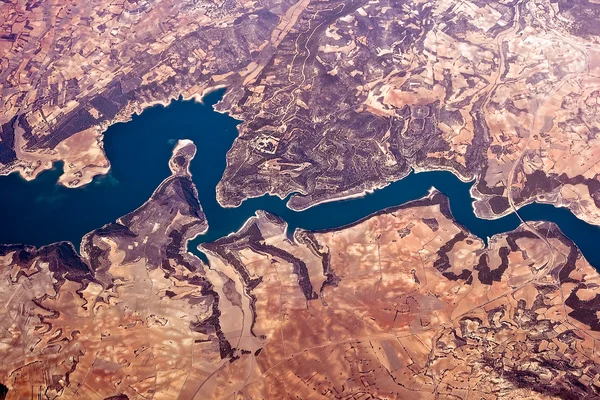 stock image View from above on the river Rhine