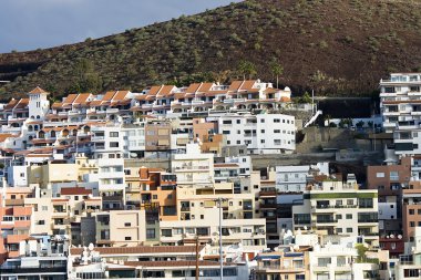 Modern apartments on Los Cristianos clipart