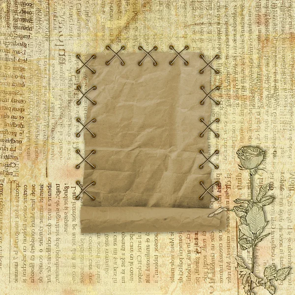 Grunge paper design i scrapbooking stil på den abstrakta bakgrunds — Stockfoto