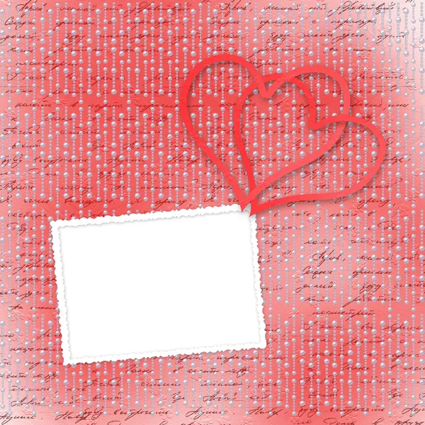 Поздравительная открытка ко Дню Святого Валентина с сердцем — стоковое фото
