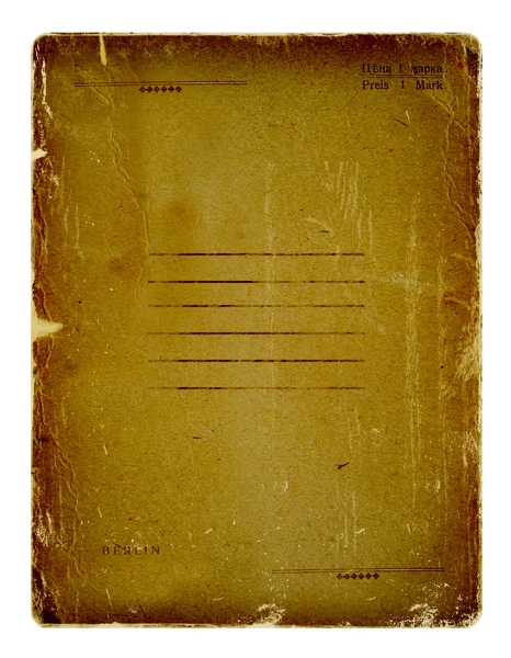 Seite des alten Buches auf weißem Hintergrund — Stockfoto