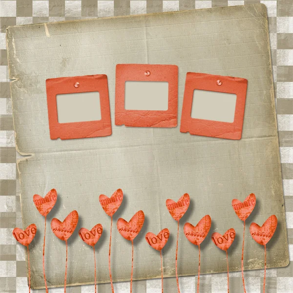Wenskaart voor St. Valentijnsdag met hart — Stockfoto
