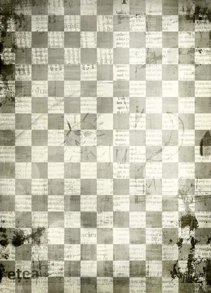 Pozadí abstraktní šachy pro design s grunge papíry — Stock fotografie