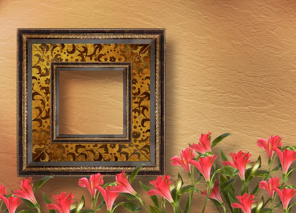 Old grunge frames Victorian style on the abstract background wit — Stock Photo, Image