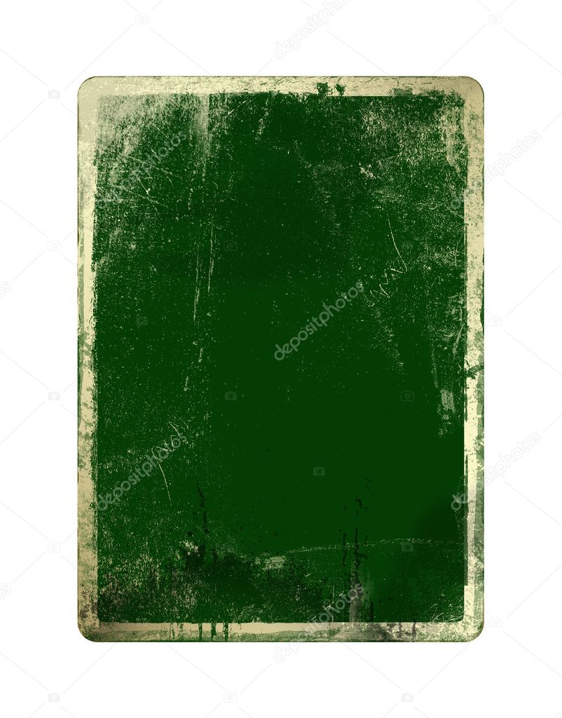 Grunge green card for st Patrick on the white isolated backgrou