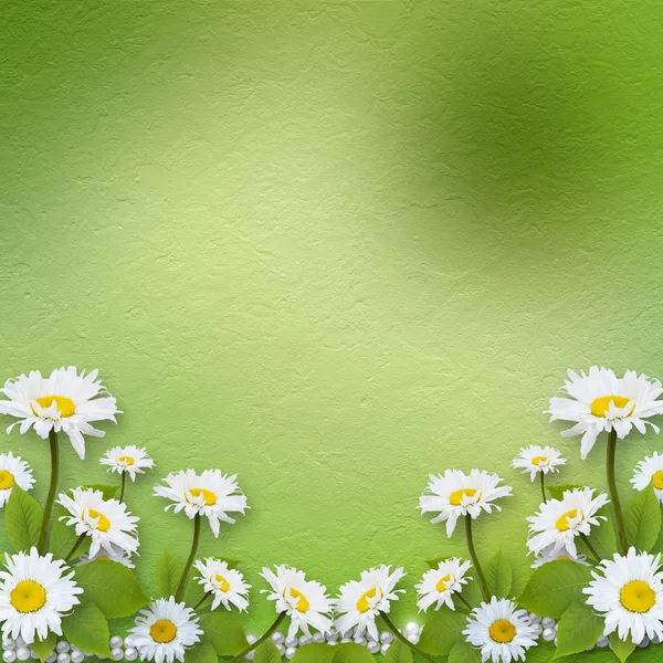 Kaart voor uitnodiging of heilwens met boeket van bloemen — Stockfoto