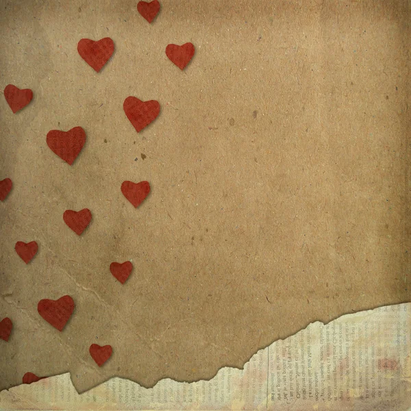 Wenskaart voor St. Valentijnsdag met hart — Stockfoto