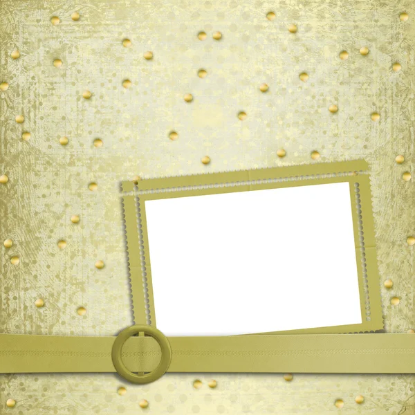 Анотація стародавнього фону в стилі скрапбукінгу з золотою орною — стокове фото