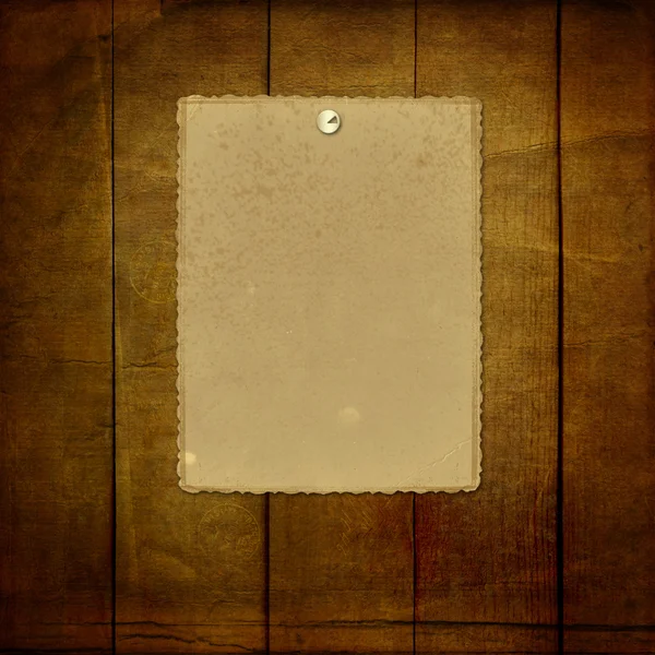 Grunge paper for invitation with thumbtacks on the vintage abstr — Stock Photo, Image