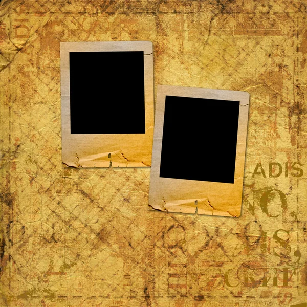 Old grunge torn slides on the ancient background — Stock Photo, Image