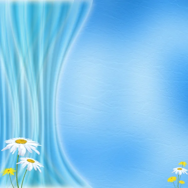 Fijne pastel achtergrond met lichte gordijn en bloem hol — Stockfoto
