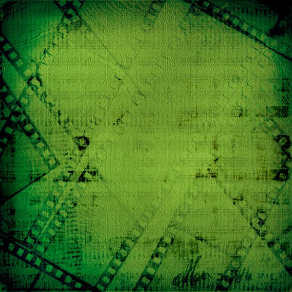 Grunge fondo verde con adorno digital antiguo para st Pat —  Fotos de Stock