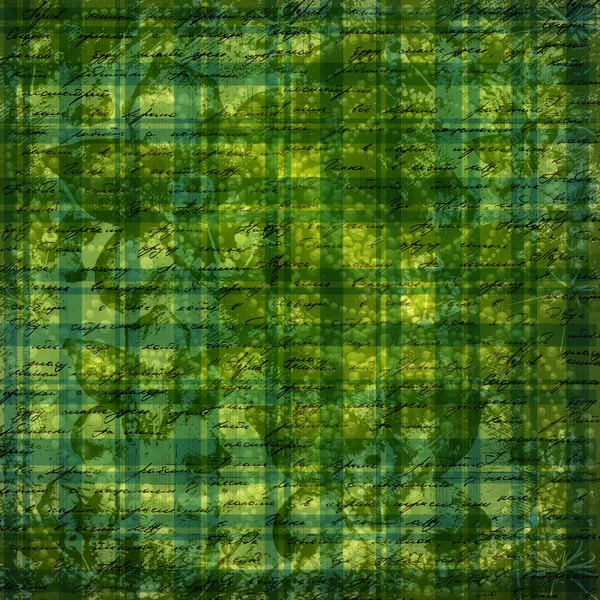 Гранж зелений фон з давніх Орнамент Patrick-го — стокове фото