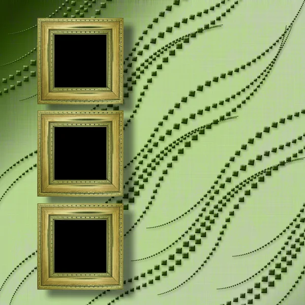 Old Victorian frames Victorian style on the wall in the room — Stock Photo, Image