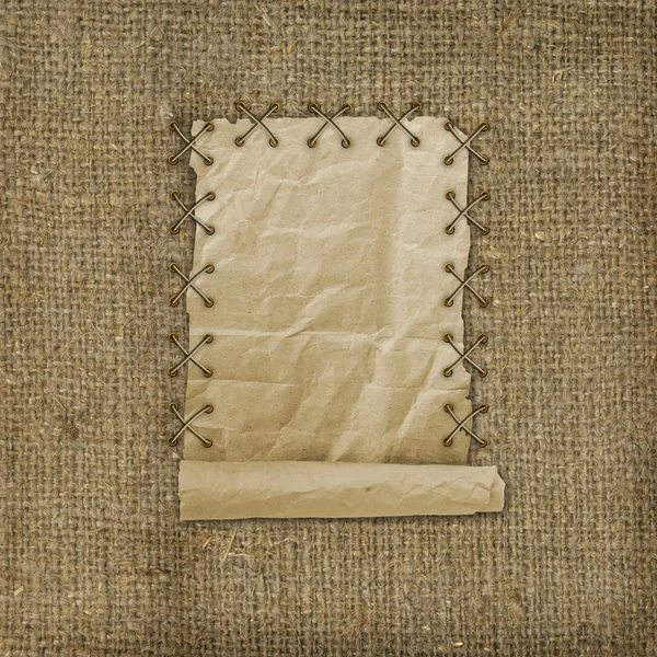 Kağıt üzerinde eski püskü ehlileştirmek asılı eski rulo — Stok fotoğraf