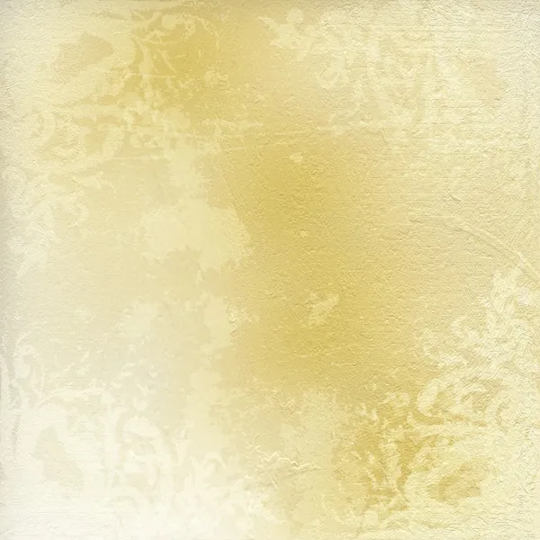 Grunge 背景的光金水彩画笔描边 — 图库照片