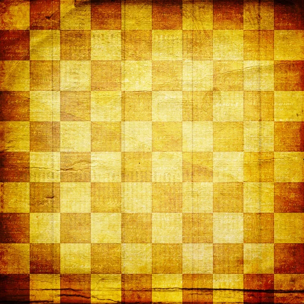 チェッカー チェス飾りとヴィンテージの抽象的な背景 — ストック写真