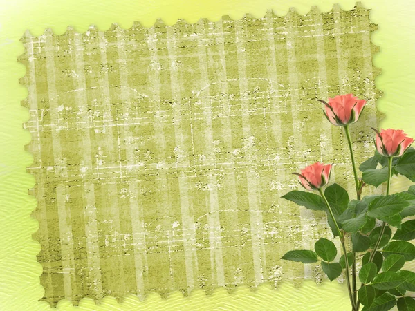 Картка для привітання або запрошення з купою квітів — стокове фото
