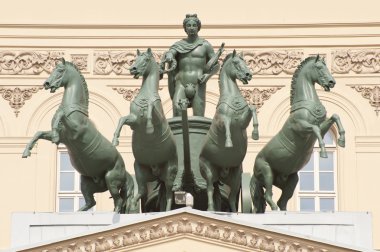 Sculpture of the Bolshoi theater clipart
