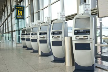 Airport check-in point clipart