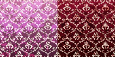 Seamless Background set retro style wallpaper vintage with soile clipart