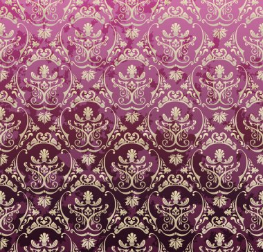 Seamless Background Violet royal set retro style wallpaper vinta clipart